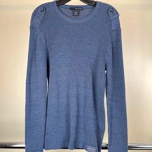 Calvin Klein Mens Long Sleeve Dark Blue (Large)